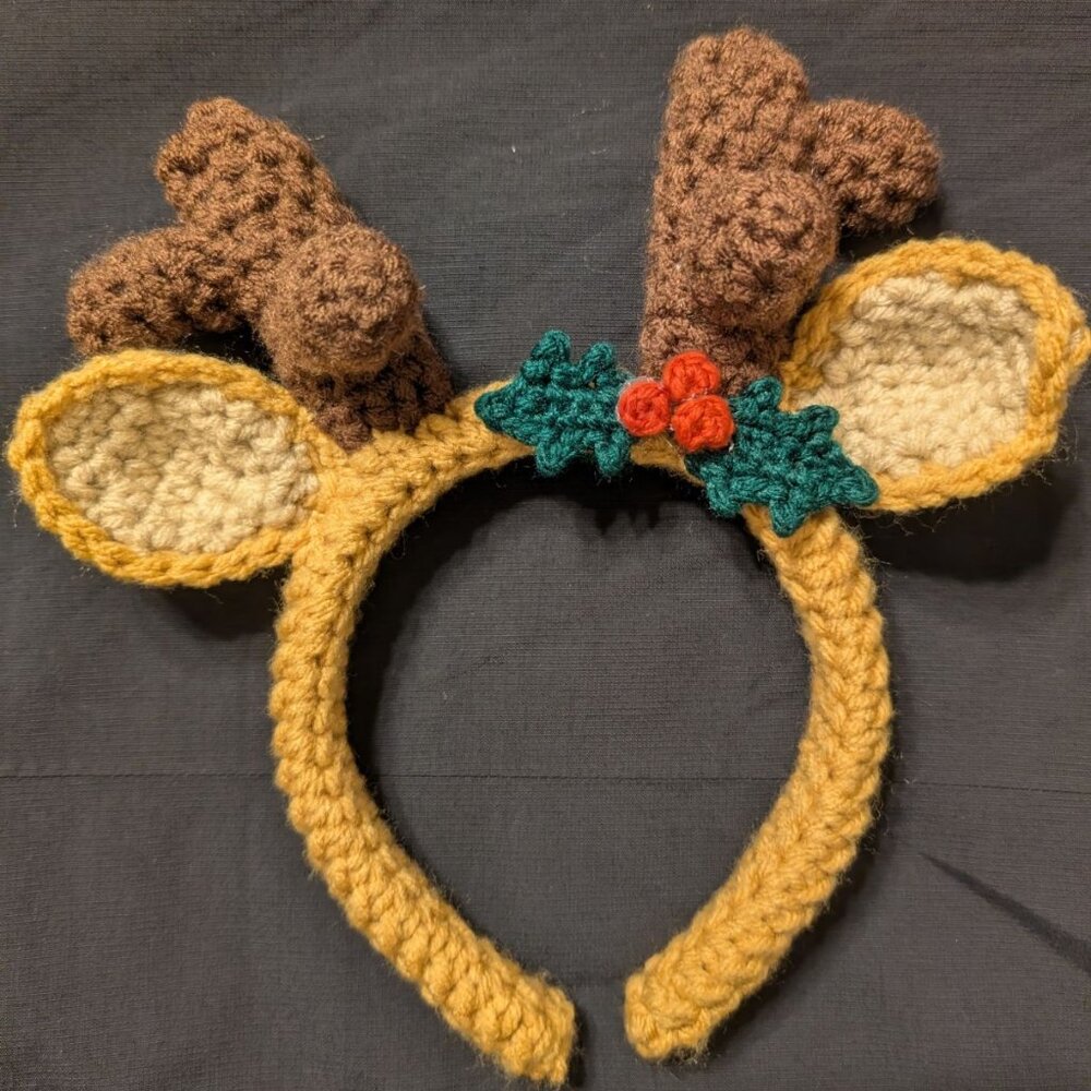 Crochet 🧶 Headbands Reindeer Antlers 🦌